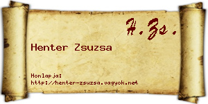 Henter Zsuzsa névjegykártya